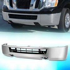 For 2012-2021 Nissan NV1500 NV2500 NV3500 Front Steel Bumper Face Bar Chrome picture