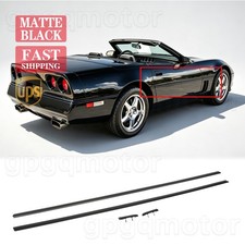 For Corvette C4 1984-1996 Matte Black SET OF 2 Left & Right Door Trim Molding picture