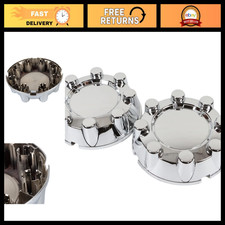 2PC Chrome Wheel Center Caps for F250 F350 SD 4x4 - 8 Lug Rim Covers & Hubs picture