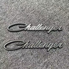 2009-2019 Dodge Challenger Front Fender Side Chrome Black Emblem Badge 2PCS USA picture