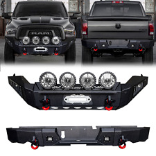 LUYWTE For2019-2024 Dodge Ram 1500 Classic Steel Front/Rear Bumper W/Winch Plate picture