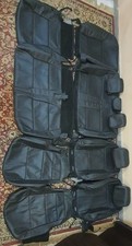 Black Leather Seat Covers Upgrade for 2021-25 Ford F-150 XLT XL Regular Cab F150 picture