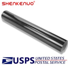 5D Premium HIGH GLOSS Black Carbon Fiber Vinyl Wrap Bubble Free Air Release picture