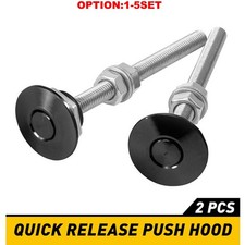Button Black Push Quick Release Hood Bonnet Pins Lock Clip Car Bumper Latch Kit picture