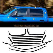 Car Chrome Black Window Strip Trims Seal Belt For Ram1500 2019-2026 2020 picture