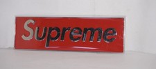 New/Sealed - SUPREME Box Logo Car Emblem - Red/Chrome - FW25 picture