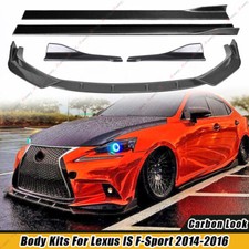 For 14-16 Lexus IS250 IS350 F-Sport Carbon Look Front Rear Bumper Lip Side SKirt picture
