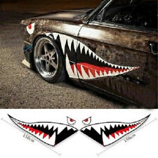 2pc Set Shark Mouth Tooth Stickers Vinyl Exterior Decal For Car Side Door Fender picture