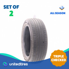Set of (2) Used 225/55R18 Hankook Kinergy GT 98H - 7/32 picture