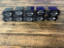 Vintage Hobbs Stewart-Warner Hour Meters A-06, 200 35, 120 VAC Used Lot Of 10 picture