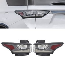 For 2018-2021 Chevy Traverse Smoked LED Tail Lights Rear Brake Lamps Pair Outer picture