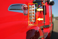 Kenworth T660 Under Mirror Light Bar with 2 inches  5 Holes Pair Set SS picture