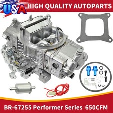 4 Barrel 650 CFM Brawler Double-Pumper Carburetor Electric Choke BR-67255 Carb picture