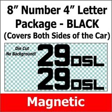 BLACK Magnetic Autocross and Track Day Numbers and Class Letter Package picture