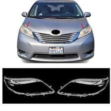 For Toyota Sienna 2011-2015 Left+Right Side Headlight Headlamp Clear Lens Cover picture