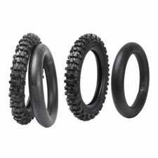 Front 2.50-14 60/100-14 Rear 80/100-12 3.00-12 Tires + Tubes Set Dirt Bike Trail picture