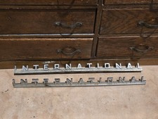 🔥 2 Vintage 40s-50s INTERNATIONAL Truck Body Side Emblems picture