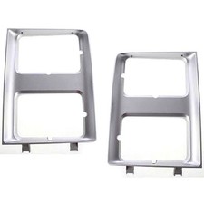 Headlight Bezels Set Silver For 1985-1987 Chevrolet C/K Series Pickup picture