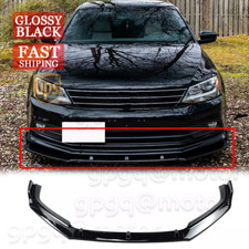 For Volkswagen Jetta MK6.5 2015-18 V Style Gloss Black Front Bumper Lip Splitter picture