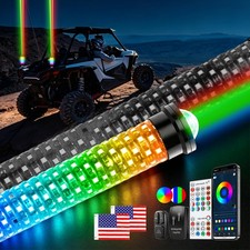 2FT/3FT Fat Laser Whip Light 2-IN-1 Spiral Chasing Remote/APP Control For X3 RZR picture