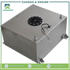 15 Gallon Racing Drift Aluminum Fuel Cell Tank & Level Sender Polished picture