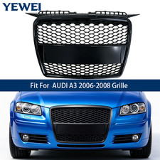 For 2006 2007 2008 Audi A3 8P RS3 Front Bumper Grille Black 8P4853651A Grill picture
