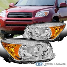 Fits 2006-2008 Toyota RAV4 Clear Headlights Assembly Left+Right Pair Lamps 06-08 picture