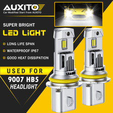 2PC AUXITO 9007 HB5 LED Headlight Super Bright Bulbs Kit HIGH/LOW 6500K White EA picture