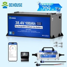 DC HOUSE Metal Case 36V 100Ah Golf Cart Lithium Battery with 36V 25A Charger picture