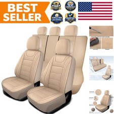 Durable Faux Leather Car Seat Protectors - Airbag Compatible & Easy to Clean picture