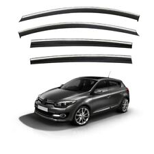 For Renault Megane 3 Hatchback Premium Wind Deflector Chromium Plateda Black picture