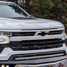 For 2022-2024 Chevrolet Refreshed Silverado 1500 Bowtie Front Grill Black Emblem picture