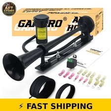 GAMPRO 12V 150DB Truck Air Horn Kit, Chrome Trumpet & Compressor picture