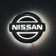 For🚀Nissan 5D LED Emblem 117x100mm Car Exterior Parts 4.61 ×3.94 in White Light picture
