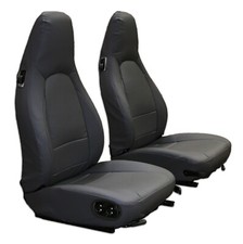 for PORSCHE 911 928 944 968 IGGEE S.LEATHER CUSTOM MADE FIT SEAT COVERS BLACK picture