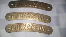3 NOS Vtg Furnace Oil Atlantic Richfield Brass GAS STATION Can-Pump Tank TAG picture