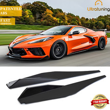 For 2020-2026 Corvette C8 Z51 Side Skirts Stage 2PC Gloss Black picture