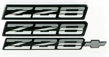 82-92 Camaro Z28 Tri Color Silver Rocker Bumper Emblem Set Z28EMBTRICOLORSILVER picture