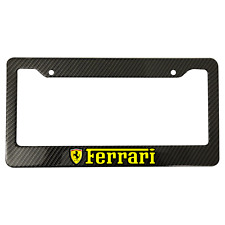 Ferrari Exotic Carbon Fiber Metal License Plate Frame Car Truck SUV NEW US picture