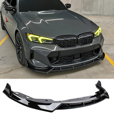 FITS 2023-2026 BMW G20 330i M-SPORT M340i GLOSS BLACK 3PCS FRONT BUMPER LIP KIT picture