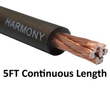 Harmony Audio 4 Gauge 4GA Car Stereo Matte Black Power Cable Amp Wire - 5 FT picture