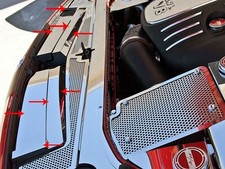 Challenger Header Plate Front Extension Kit 8Pc Polished 2008-2020 picture