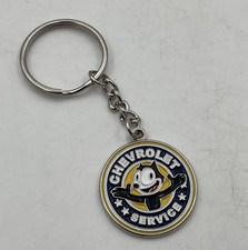 Felix Chevrolet Service Sign Chevy Metal Enamel Keychain Hot Rod Signage Key Fob picture