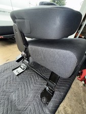 ⚠️DMG⚠️ 07-13 Silverado Black Cloth Leather Center Jump Bench Seat OEM Factory picture