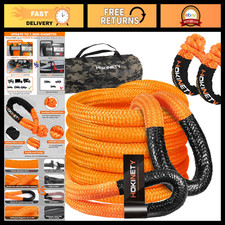 Heavy Duty 30ft Kinetic Recovery Tow Rope Snatch Strap Kit for Trucks SUV UTV AT picture