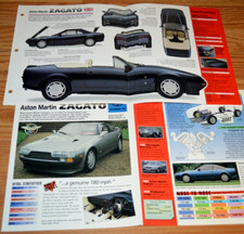2 - 1987 Aston Martin Zagato Specs Info Original Poster Brochure Vintage 87 picture