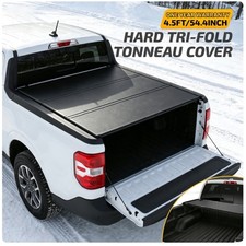 4.5/4.6FT Tonneau Cover Hard Tri-Fold Aluminum Frame Fits 2022-26 Ford Maverick picture