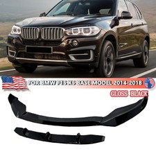 For BMW F15 X5 Base Model 2014-2018 Gloss Black Front Bumper Lip Splitter 2PCS picture