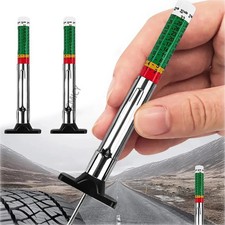 2 Pack Tire Tread Depth Gauge Tool Color Coded Car Tyre Depth Meter picture