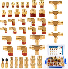 MICTUNING 43PCS Brass DOT Air Brake Line Fittings Assortment Air Hose Repair Kit picture